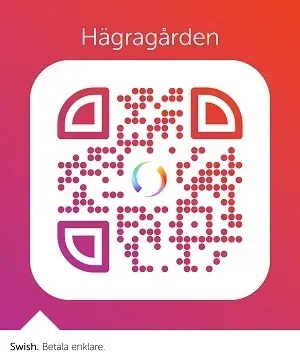 Swish-QR-kod för att betala medlemsavgift till Hägragården